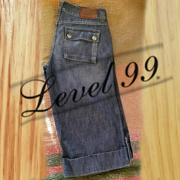 Anthropologie Pants - Anthro Level 99 denim gaucho/bermuda